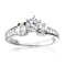 Rm402-14k White Gold Engagement Ring From Nostalgic Collection