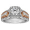 Round Cut Halo Diamond Vintage Engagement Ring