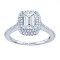 Rm1025e-14k White Gold Emerald Cut Double Halo Diamond Engagement Ring