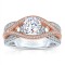 Rm1413tt -14k Rose Gold Round Cut Diamond Bi-pass Engagement Ring