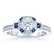 Rm1437rsap -14k White Gold Round Cut Halo Diamond Vintage Engagement Ring
