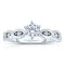 Rm1439 -14k White Gold Round Cut Diamond Infinity Engagement Ring